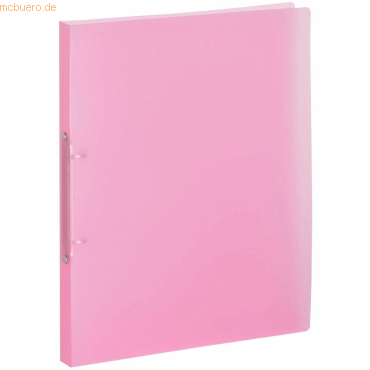 Foldersys Ringbuch A4 2-Ringe 16mm PP rosa transluzent von Foldersys