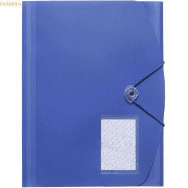 Foldersys Sammelmappe Jumbo A4 PP mit Gummizug blau von Foldersys
