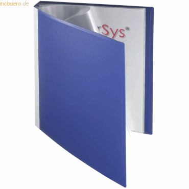 Foldersys Sichtbuch A4 30 Hüllen Rückentasche PP blau von Foldersys