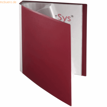 Foldersys Sichtbuch A4 40 Hüllen Rückentasche PP rot von Foldersys