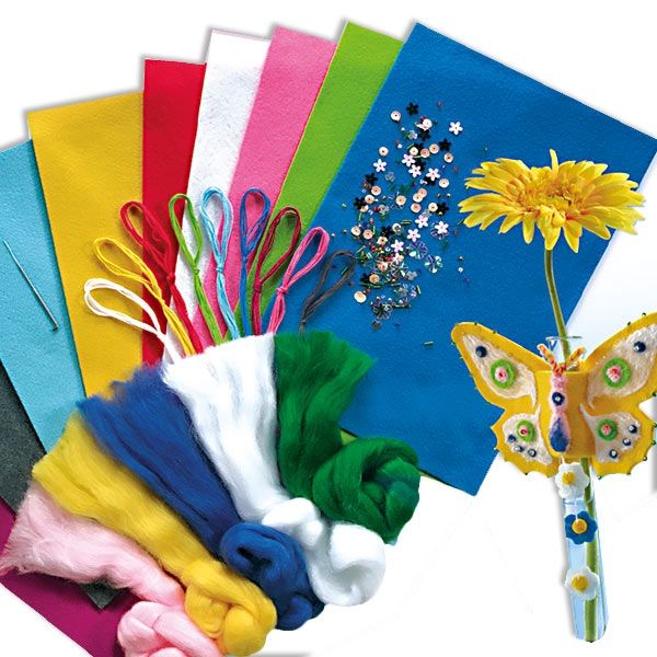 Bastelfilz-Set, sehr umfangreich, 674 Teile, Filze, Garne,Wolle,Perlen Bastelfilz-Set, sehr umfangreich, 674 Teile, Filze, Garne,Wolle,Perlen von Folia Bringmann