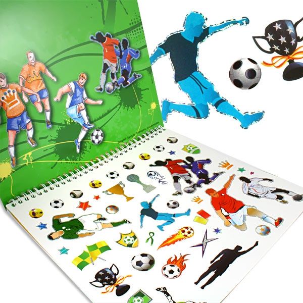 Fußball Schablonenbuch, tolle Malschablonen & viele Fußballsticker von Folia Bringmann
