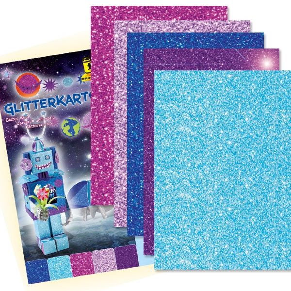 Glitzerkarton ICE, 5 Blatt, 24×34cm, einseitig mit Glitter veredelte Pappe Glitzerkarton ICE, 5 Blatt, 24×34cm, einseitig mit Glitter veredelte Pappe von Folia Bringmann