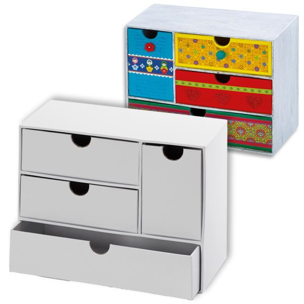 Kommode - Breit, zum selber gestalten, 21cm x 15,5cm x 9,5cm, super Bastelidee Kommode - Breit, zum selber gestalten, 21cm x 15,5cm x 9,5cm, super Bastelidee von Folia Bringmann