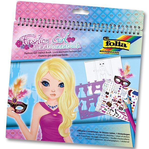 Schablonenbuch Fashion Girl: Sticker, Schablonen,Vorlagen, 26 × 28 cm Schablonenbuch Fashion Girl: Sticker, Schablonen,Vorlagen, 26 × 28 cm von Folia Bringmann