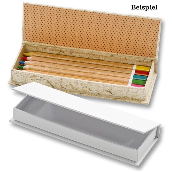 Stiftebox Schachtel in weiß, zum Bemalen und Gestalten, Stiftebox Schachtel in weiß, zum Bemalen und Gestalten, von Folia Bringmann