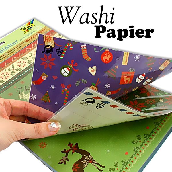 Washiblätter WEIHNACHTEN DIN A4, 5 Blatt, wieder ablösbar, beschriftbar... Washiblätter WEIHNACHTEN DIN A4, 5 Blatt, wieder ablösbar, beschriftbar... von Folia Bringmann
