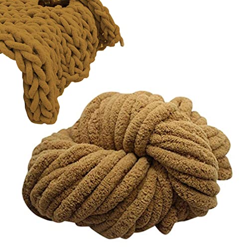 Chunky Wolle Garn DIY Handstricken Roving - Soft Bulky Arm Stricken Dicke Wolle zum Häkeln | Strickdecke Decke Garn für Riese Klobig Stricken Werfen Sofa Decke von Foliner