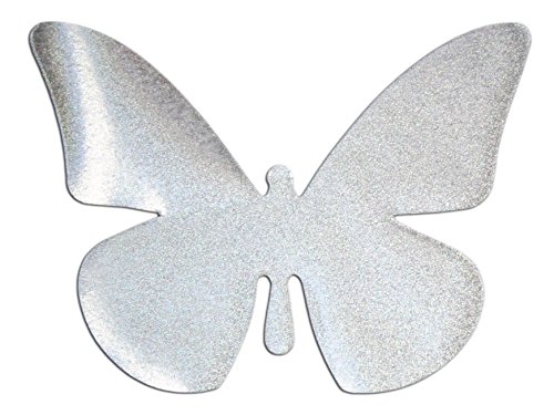 Reflektor zum Aufbügeln, Motiv Schmetterling aus reflektierender Bügelfolie von Folius