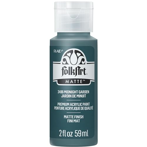 FolkArt Acryl-Bastelfarbe, Mattes Finish Acrylfarbe, 57 ml, 2496 Midnight Garden, 2 FL Oz (Pack of 1), 2 von FolkArt