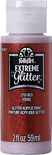 Folk Art Extreme Glitter Farbe (2 Unze), rot, 2 Ounce von FolkArt