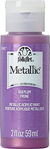 FolkArt Metallic Acrylfarbe in sortierten Farben, 668, Pflaume von FolkArt