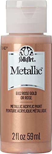 FolkArt 6102 Metallic Acrylfarbe in sortierten Farben, 6102, Roségold von FolkArt