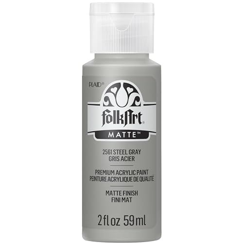 FolkArt Acrylfarbe in verschiedenen Farben (57 g), 2561, Stahlgrau von FolkArt