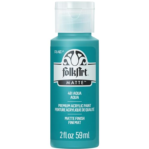 FolkArt Acrylfarbe in verschiedenen Farben (57 ml), 481, Aqua von FolkArt