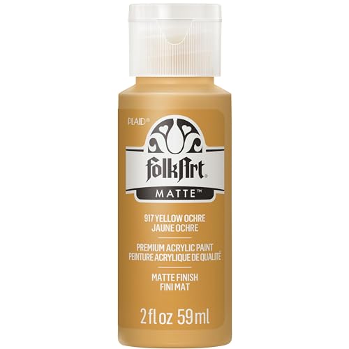 FolkArt Acrylfarbe in verschiedenen Farben (57 ml), 917, Ockergelb von FolkArt