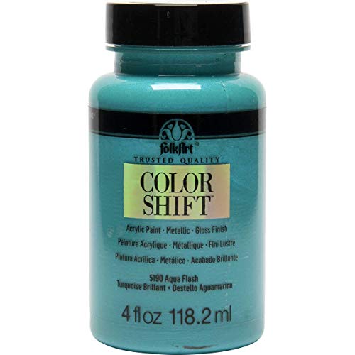 FolkArt Color Shift Acrylfarbe in verschiedenen Farben (118 ml), Aqua Flash von FolkArt