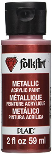 FolkArt Metallic Acrylfarbe in ausgewählten Farben, 657, Regal Red von FolkArt