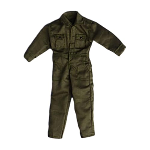 Folpus 1/12 Actionfigur Kleidung Uniform Herren Jumpsuit Stoff, Puppenkleidung Miniaturkleidung für 6" männliche Figuren Puppenkörper, GrÜn Folpus 1/12 Actionfigur Kleidung Uniform Herren Jumpsuit Stoff, Puppenkleidung Miniaturkleidung für 6" männliche Figuren Puppenkörper, GrÜn von Folpus