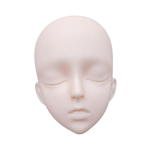 Folpus 1/3 BJD Männlicher Puppenkopf Einzelkopf BJD Make-up für 60 cm Körpergröße Zubehör Fotografie Requisite Glatze DIY Spielzeugpuppen ohne Make-up, Keine Make-up-Augen von Folpus