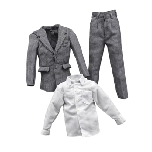 Folpus 1/6 männliches Figur Kleidung Outfit, Puppen Dress -up handgefertigtes stilvolles Robustes Full -Anzug -Kostüm für 12 '' männliche Figuren Accessoires, Hemd mit Jackenhosen Folpus 1/6 männliches Figur Kleidung Outfit, Puppen Dress -up handgefertigtes stilvolles Robustes Full -Anzug -Kostüm für 12 '' männliche Figuren Accessoires, Hemd mit Jackenhosen von Folpus