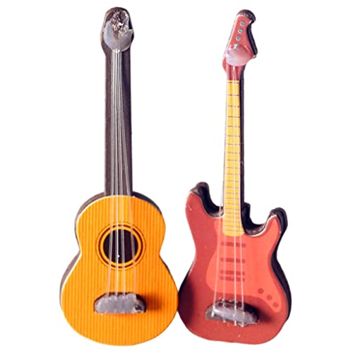 Folpus 1:12. Puppenhaus Gitarrenmodell Spielset Craft Ornament Decor für Doll Decor Mädchen Geschenke von Folpus