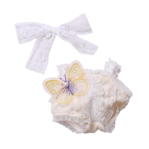 Folpus 2X 15 cm Puppenkleidung Anzug mit Bogenkopfschmuck, Kostüme Nette Kleidung Puppen-Rolbert Outifits für 4-6-6 8-10 Mädchen, Gelb Folpus 2X 15 cm Puppenkleidung Anzug mit Bogenkopfschmuck, Kostüme Nette Kleidung Puppen-Rolbert Outifits für 4-6-6 8-10 Mädchen, Gelb von Folpus