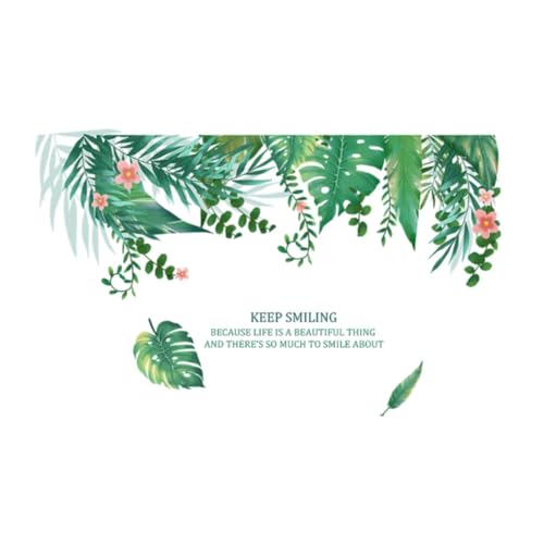 Folpus 2X PVC Tapeten Tropical Green Leaf Wandaufkleber Kunst Wandbilder Selbstklebende Spielzimmer wasserdichte Urlaub Aufkleber Dekorationen Folpus 2X PVC Tapeten Tropical Green Leaf Wandaufkleber Kunst Wandbilder Selbstklebende Spielzimmer wasserdichte Urlaub Aufkleber Dekorationen von Folpus