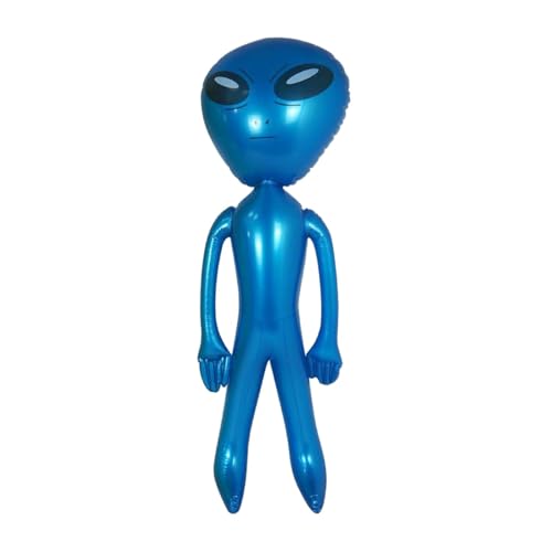 Folpus Aufblasbarer Alien, erwachsenes Kinderspielzeug, aufblasbare Puppe, Alien-Ballon für Festival, Halloween, Blau von Folpus