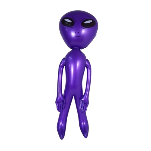 Folpus Aufblasbarer Alien, erwachsenes Kinderspielzeug, aufblasbare Puppe, Alien-Ballon für Festival, Halloween, lila von Folpus