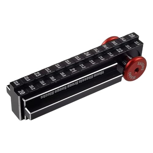 Folpus Chassis-Einstellwerkzeug, Zubehör, kompakte, einfache Mess-Ersatzteile, 10 mm Chassis-Durchhangmessblock für 1/10 RC-Tourenwagen von Folpus