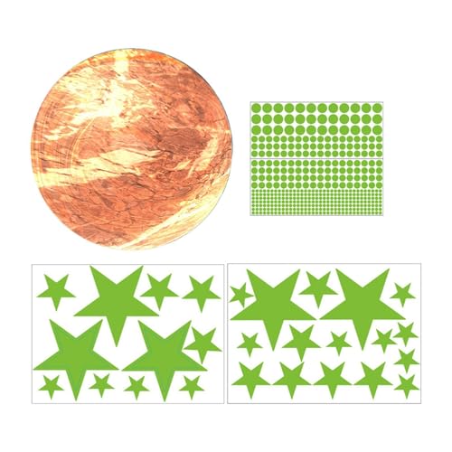 Folpus Dunkeln leuchtende Sterne und Mond für die Decke. Robuste, kreative Aufkleber mit leuchtenden Sternen und Planeten für die Wohnzimmer. von Folpus