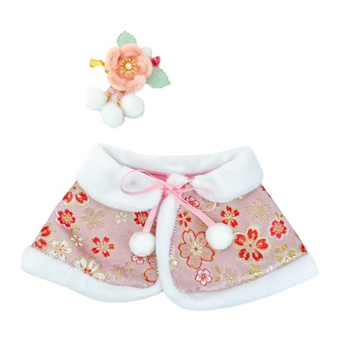 Folpus Puppen Neujahr Cape Open Front Schal DIY Neujahr Poncho Miniatur Kleidung für 38cm Thanksgiving Geschenke, Rosa Folpus Puppen Neujahr Cape Open Front Schal DIY Neujahr Poncho Miniatur Kleidung für 38cm Thanksgiving Geschenke, Rosa von Folpus