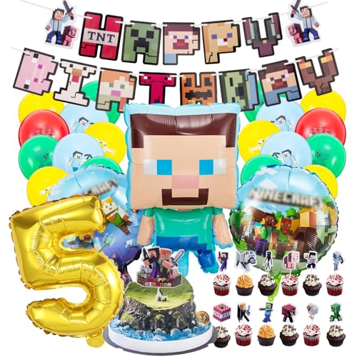 Kindergeburtstag deko Minecraft luftballon 5 Minecraft geburtstag | geburtstagsdeko jungen 5 jahr, Happy Birthday Dekoration Banner Karikatur Kindergeburtstag deko Minecraft luftballon 5 Minecraft geburtstag | geburtstagsdeko jungen 5 jahr, Happy Birthday Dekoration Banner Karikatur von Folyzsen