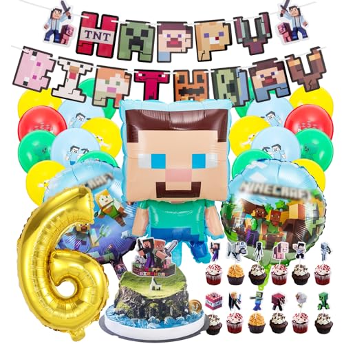 Kindergeburtstag deko Minecraft luftballon 6 Minecraft geburtstag | geburtstagsdeko jungen 6 jahr, Happy Birthday Dekoration Banner Karikatur Kindergeburtstag deko Minecraft luftballon 6 Minecraft geburtstag | geburtstagsdeko jungen 6 jahr, Happy Birthday Dekoration Banner Karikatur von Folyzsen
