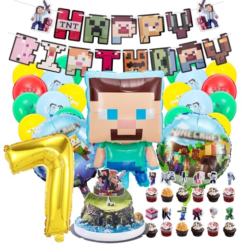 Kindergeburtstag deko Minecraft luftballon 7 Minecraft geburtstag | geburtstagsdeko jungen 7 jahr, Happy Birthday Dekoration Banner Karikatur Kindergeburtstag deko Minecraft luftballon 7 Minecraft geburtstag | geburtstagsdeko jungen 7 jahr, Happy Birthday Dekoration Banner Karikatur von Folyzsen