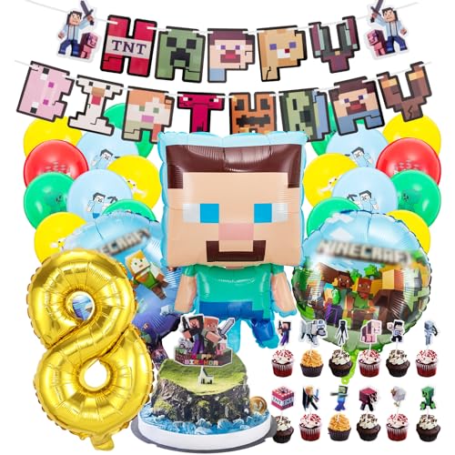 Kindergeburtstag deko Minecraft luftballon 8 Minecraft geburtstag | geburtstagsdeko jungen 8 jahr, Happy Birthday Dekoration Banner Karikatur Kindergeburtstag deko Minecraft luftballon 8 Minecraft geburtstag | geburtstagsdeko jungen 8 jahr, Happy Birthday Dekoration Banner Karikatur von Folyzsen