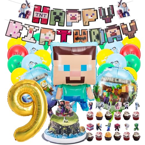 Kindergeburtstag deko Minecraft luftballon 9 Minecraft geburtstag | geburtstagsdeko jungen 9 jahr, Happy Birthday Dekoration Banner Karikatur Kindergeburtstag deko Minecraft luftballon 9 Minecraft geburtstag | geburtstagsdeko jungen 9 jahr, Happy Birthday Dekoration Banner Karikatur von Folyzsen