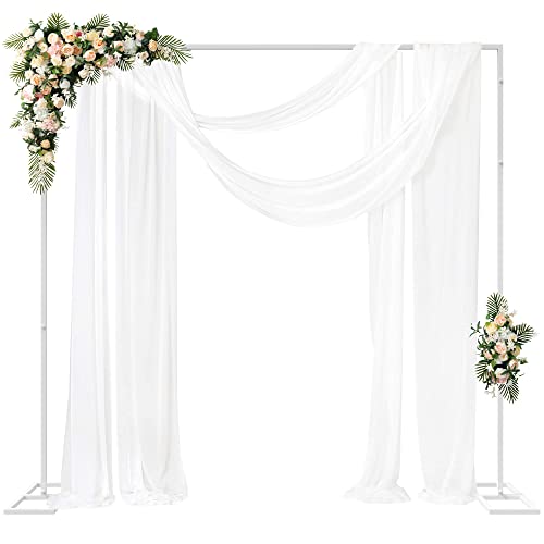 Fomcet Hintergrundständer, robust, mit Sockel, weiß, tragbar, verstellbares Rohr und Vorhang-Hintergrund-Ständer-Set, quadratischer Metallbogen, Partyrahmen für Hochzeiten, Bankett, Dekorationen Fomcet Hintergrundständer, robust, mit Sockel, weiß, tragbar, verstellbares Rohr und Vorhang-Hintergrund-Ständer-Set, quadratischer Metallbogen, Partyrahmen für Hochzeiten, Bankett, Dekorationen von Fomcet