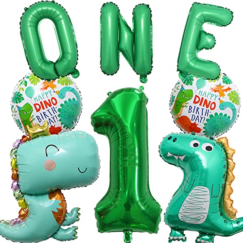 Dinosaurier 1. Geburtstag Dekorationen Dinosaurier Luftballons Ein Buchstabe Ballon Zahl 1 Ballon Dino Ballons für 1. Geburtstag Party Supplies von Fomoneyli
