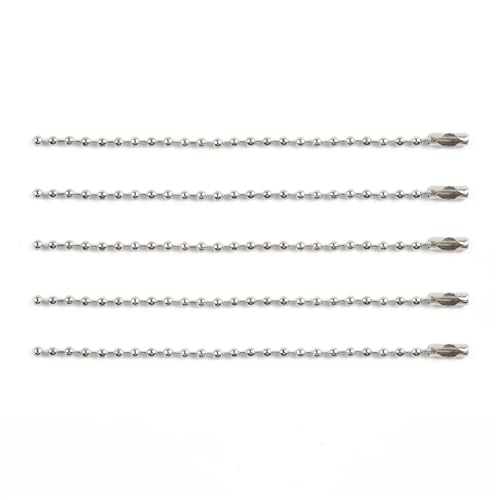 20/40 Stück Perlenketten passend for Schlüsselanhänger/Puppen/Label-Handanhänger-Anschluss, Backfarbe for Schmuckherstellung, Zubehör, DIY-Armbänder für Halsketten, Armbänder(Silver,40pcs lot) 20/40 Stück Perlenketten passend for Schlüsselanhänger/Puppen/Label-Handanhänger-Anschluss, Backfarbe for Schmuckherstellung, Zubehör, DIY-Armbänder für Halsketten, Armbänder(Silver,40pcs lot) von FonHNDG