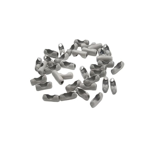 5 Meter/Los 2,4 Mm Kugel-Perlen-Halskettenkette Mit Verbindungsverschluss, Metall-Kugelperlenkette For Schlüsselanhänger, DIY-Halskette, Schmuckherstellung für Halsketten, Armbänder(Gray clasp 100pcs) von FonHNDG