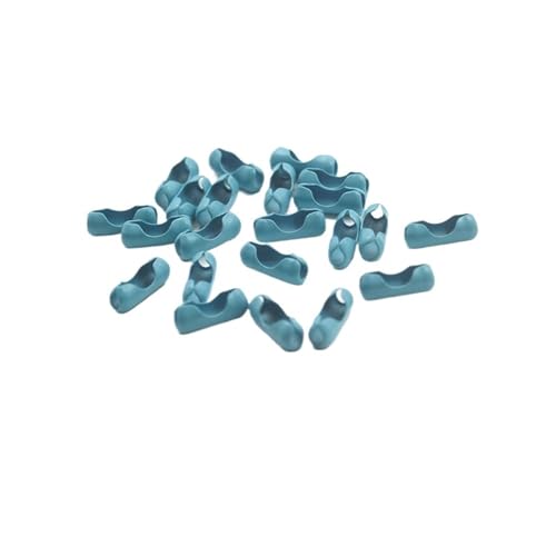 5 Meter/Los 2,4 Mm Kugel-Perlen-Halskettenkette Mit Verbindungsverschluss, Metall-Kugelperlenkette For Schlüsselanhänger, DIY-Halskette, Schmuckherstellung für Halsketten, Armbänder(Sky blue 100pcs) von FonHNDG