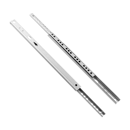 FonHNDG 1 Paar Mini 17 mm breite Schubladenführung, Kugelführung, Zweiteilige Schubladenführung, Kugelführung, Stahlschienen, Möbelbeschläge für Schränke, Garderobenschränke(450mm 18in) von FonHNDG