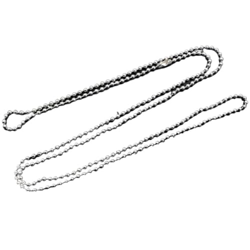 FonHNDG 10 Stück 1,5 2,0 2,4 mm Länge 65 cm Kugelperlen Kette Halskette Perlenverbinder for Charms Basistablett für Halsketten, Armbänder(Silver,2.4 mm) von FonHNDG