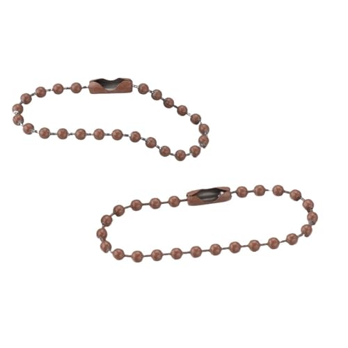 FonHNDG 100 Teile/los 10 cm Eisen Bunte Kugelkette Passt Schlüsselanhänger Schlüsselanhänger Puppen Label Hand Tag Stecker DIY Schmuck Machen für Halsketten, Armbänder(Coffee,12cm) von FonHNDG