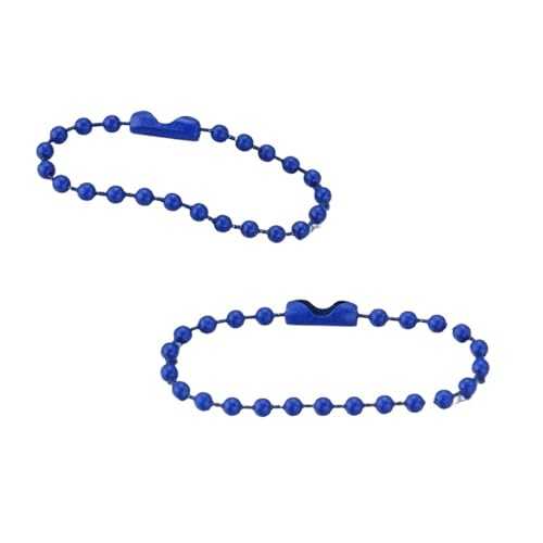 FonHNDG 100 Teile/los 10 cm Eisen Bunte Kugelkette Passt Schlüsselanhänger Schlüsselanhänger Puppen Label Hand Tag Stecker DIY Schmuck Machen für Halsketten, Armbänder(Dark Blue,12cm) von FonHNDG