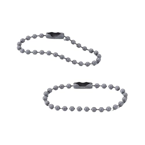 FonHNDG 100 Teile/los 10 cm Eisen Bunte Kugelkette Passt Schlüsselanhänger Schlüsselanhänger Puppen Label Hand Tag Stecker DIY Schmuck Machen für Halsketten, Armbänder(Gray,10cm) von FonHNDG