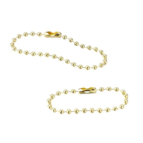 FonHNDG 100 Teile/los 10 cm Eisen Bunte Kugelkette Passt Schlüsselanhänger Schlüsselanhänger Puppen Label Hand Tag Stecker DIY Schmuck Machen für Halsketten, Armbänder(Imitation Gold,10cm) von FonHNDG