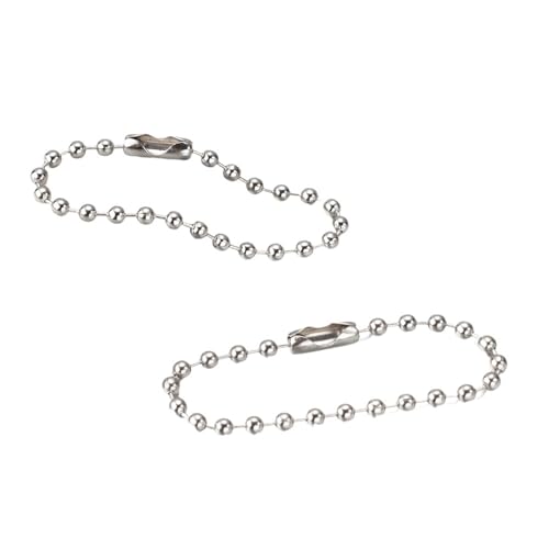 FonHNDG 100 Teile/los 10 cm Eisen Bunte Kugelkette Passt Schlüsselanhänger Schlüsselanhänger Puppen Label Hand Tag Stecker DIY Schmuck Machen für Halsketten, Armbänder(Rhodium,12cm) von FonHNDG